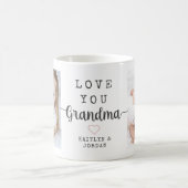 Personalisierte Script-Liebe Sie Oma 2 Foto Kaffeetasse (Mittel)
