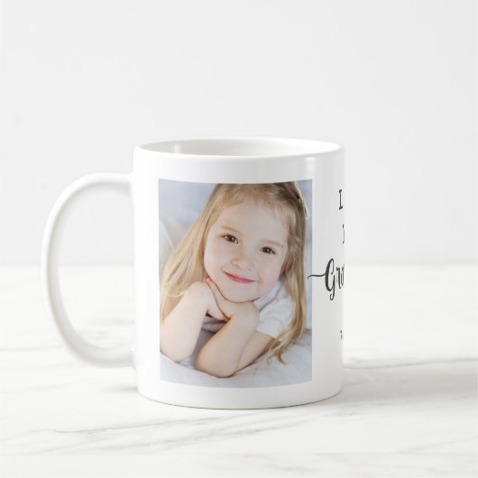 Personalisierte Script-Liebe Sie Oma 2 Foto Kaffeetasse (Links)