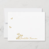 Personalisierte Script-Mitteilungskarten von Gold Mitteilungskarte (Vorderseite)