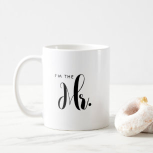Personalisierte Script Mr. and Mrs. Groom Wedding  Kaffeetasse