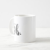 Personalisierte Script Mr. and Mrs. Groom Wedding Kaffeetasse (Vorderseite Links)