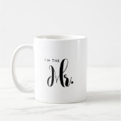 Personalisierte Script Mr. and Mrs. Groom Wedding Kaffeetasse (Links)