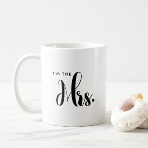 Personalisierte Script Mr. und Mrs. Bride Wedding  Kaffeetasse