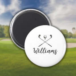 Personalisierte Script Name Golfschläger Magnet