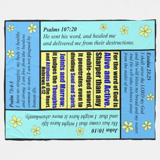 Personalisierte Scripture-Decke Fleecedecke (Vorderseite (Horizontal))