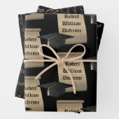 Personalisierte Scrolls Abschluss Wrapping Paper S Geschenkpapier Set (Beispiel)