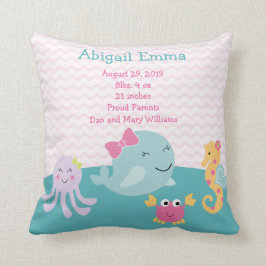 Personalisierte Sea Sweeties Baby Pilze Keepake Kissen
