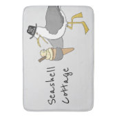 Personalisierte Seagull-Illustration Badematte (Vorderseite Vertikal)