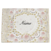 Personalisierte Seashells und Perlen Große Geschenktüte (Vorderseite)