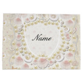 Personalisierte Seashells und Perlen Große Geschenktüte (Rückseite)