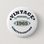 Personalisierte sechzig Vintage 60. Geburtstagsfei Button (Vorderseite)