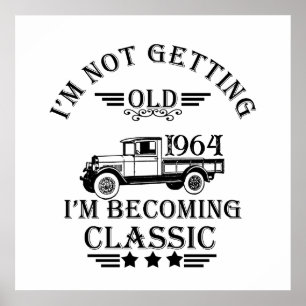 Personalisierte sechzig Vintage 60. Geburtstagsfei Poster
