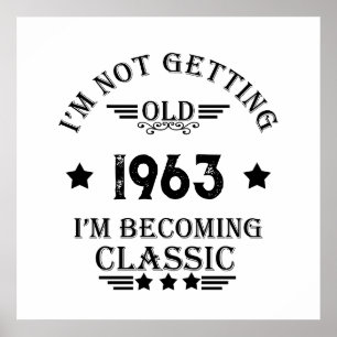 Personalisierte sechzig Vintage 60. Geburtstagsfei Poster
