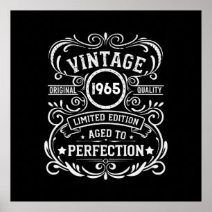 Personalisierte sechzigste vintage 60. Geburtstags Poster