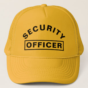 Personalisierte SECURITY OFFICER Text AussageGelb Truckerkappe