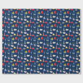 Personalisierte Seefahrzeuge Geschenkpapier (Flach)