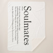 Personalisierte Seelen definieren Schwarz und Weiß Sherpadecke (Vorderseite)