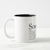 Personalisierte Seelendefinition Zweifarbige Tasse (Links)
