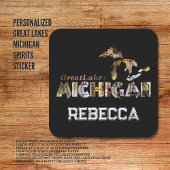 Personalisierte Seen Michigan Spirituosen Sticker