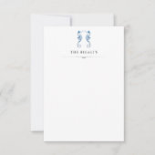 Personalisierte Seepferd Dankeskarte (Vorderseite)