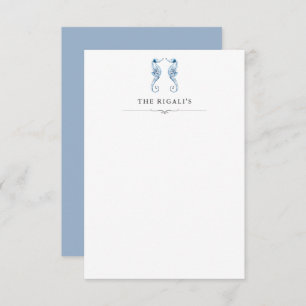 Personalisierte Seepferd Dankeskarte