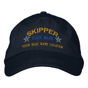 Personalisierte Segelskipper-Stars Bestickte Baseballkappe