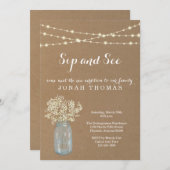 Personalisierte Seife und Siehe Einladung - Rustik (Vorne/Hinten)