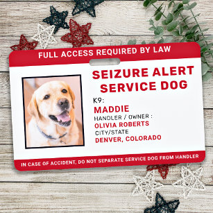 Personalisierte Seizure Alert Service Hunde Foto I Ausweis