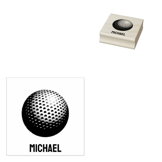 Personalisierte Selbstfarben,Golf Ball Gummi Brief Gummistempel (Stempel)
