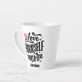 PERSONALISIERTE SELBSTLIEBE LATTE TASSE (Linke Ecke)