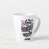 PERSONALISIERTE SELBSTLIEBE LATTE TASSE (Rechte Ecke)