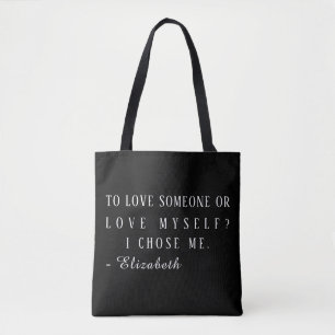 Personalisierte Selbstliebe-Zitat-Ästhetik-Tasche Tasche