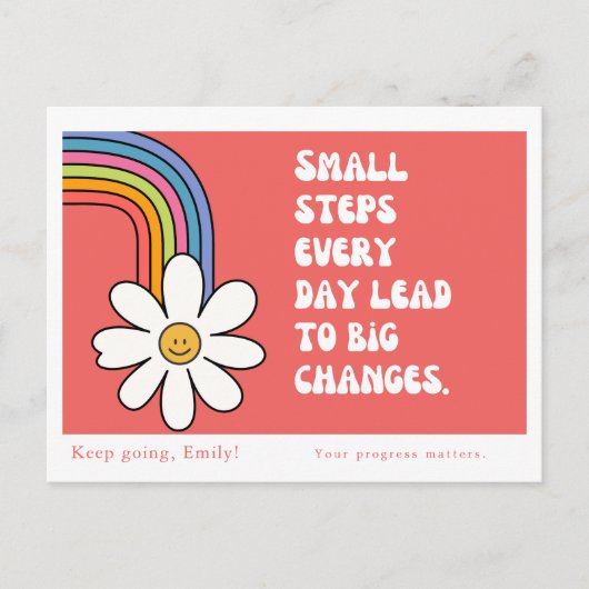 Personalisierte Selbstmotivation Postkarte (Vorderseite)