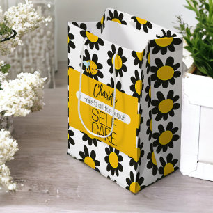 Personalisierte Selbstversorgung Schwarze Gelbe Bl Mittlere Geschenktüte