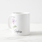 Personalisierte September-Blume Kaffeetasse (Vorderseite Links)