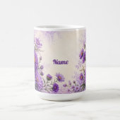 Personalisierte September-Geburtsblume Aster Kaffeetasse (Mittel)