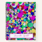 Personalisierte Sequin Spiral Notebook Notizblock (Vorderseite)