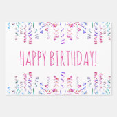 Personalisierte Sequins und Streamer Geschenkpapier Set (Vorderseite 3)