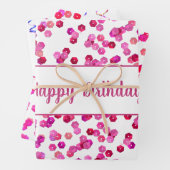 Personalisierte Sequins und Streamer Geschenkpapier Set (Beispiel)