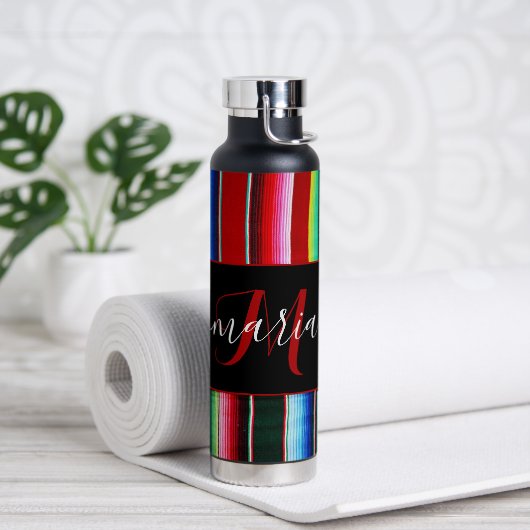 personalisierte Serapstreifen Trinkflasche (Yoga)