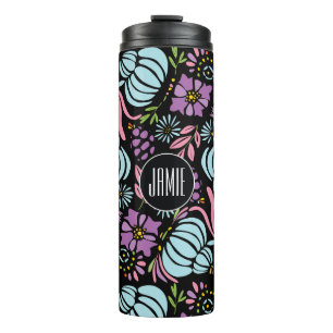 Personalisierte Serenity Blaue Rosenquarz-Muster Thermosbecher