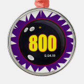 Personalisierte Serie 800 in Bowling, Silbernes Ornament (Vorne)