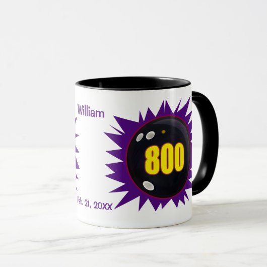 Personalisierte Serie 800 in Bowling, Tasse (VorderseiteRechts)
