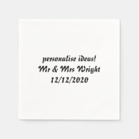 Personalisierte Servietten. Eigene Texte hinzufüge