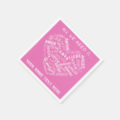 Personalisierte Servietten Herz LOVE Text Farben w (Ecke)