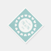 Personalisierte Servietten mit Liebe (Ecke)