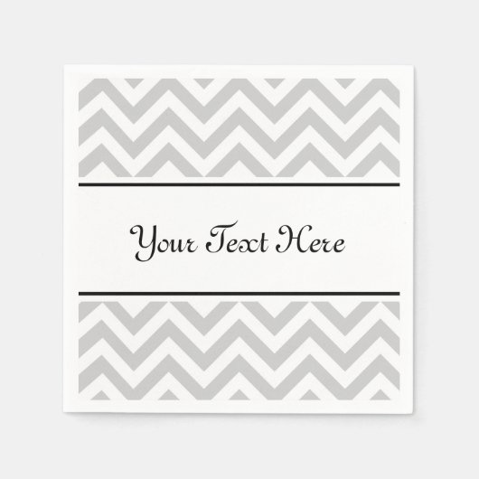 Personalisierte Servietten | Zickzack Streifen (Vorderseite)