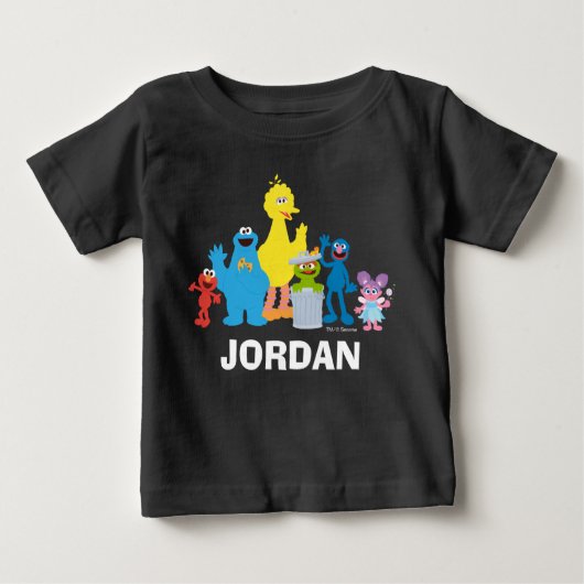 Personalisierte Sesamstraße Baby T-shirt (Vorderseite)