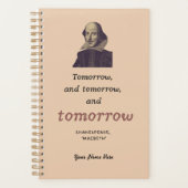 Personalisierte Shakespeare Niedliche Dunkle Akade Planer (Vorderseite)