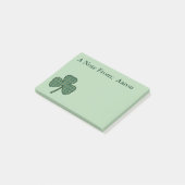 Personalisierte Shamrock-Post-it-Notiz-Geschenke Post-it Klebezettel (angewinkelt)